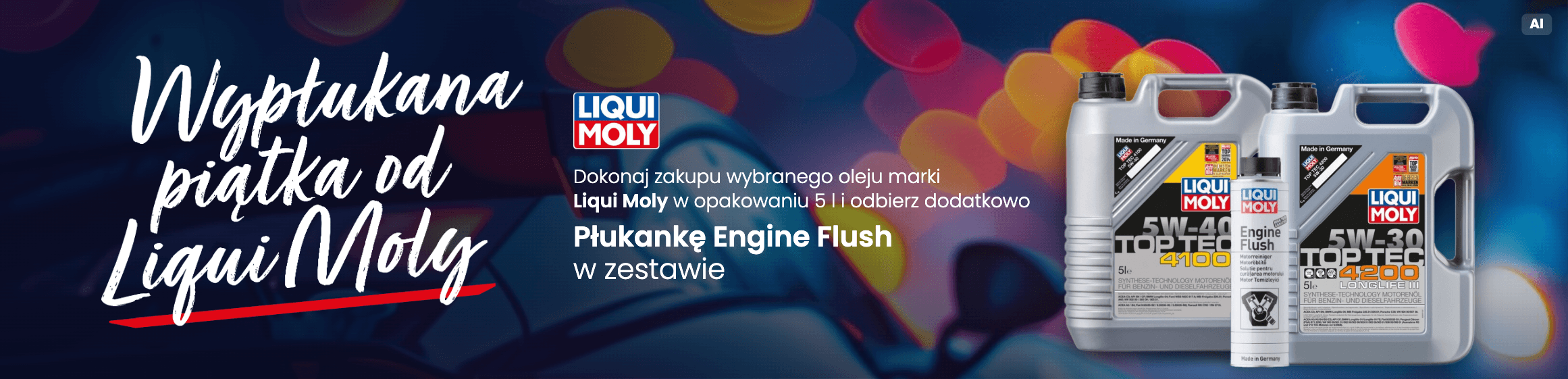 Wypłukana piątka od Liqui Moly – płukanka Engine Flush w zestawie z olejem Liqui Moly 5 l