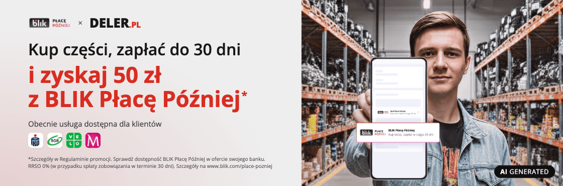 Promocja BLIK Płacę Później – 50 zł w Deler.pl