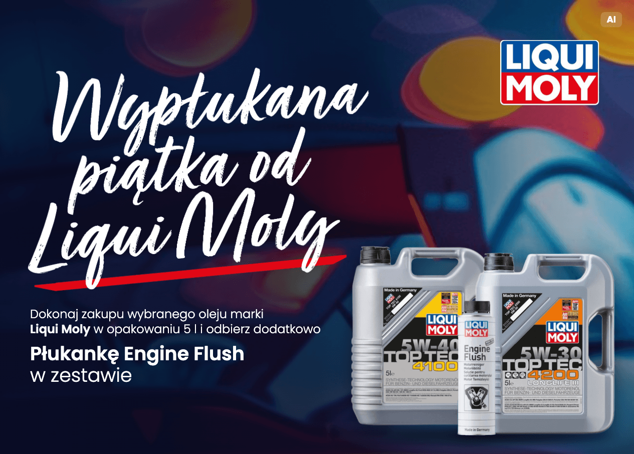 Wypłukana piątka od Liqui Moly – płukanka Engine Flush w zestawie z olejem Liqui Moly 5 l